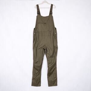 LIVSN Men's Flex Canvas Bib Overalls 36x34 Olive Green Organic Cotton Durable